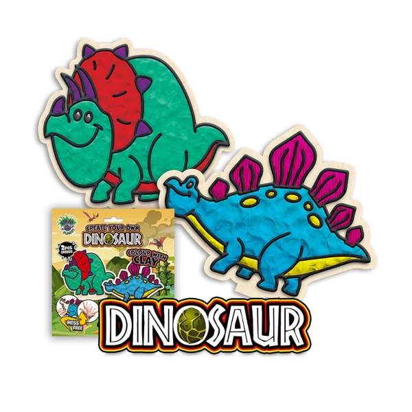 SPLAT PLANET MESS-FREE PAINT KIT WITH CLAY DINOSAUR