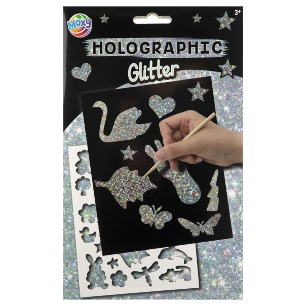 SCRATCH PAPER A5 GLITTER/RAINBOW - 2 DESIGNS