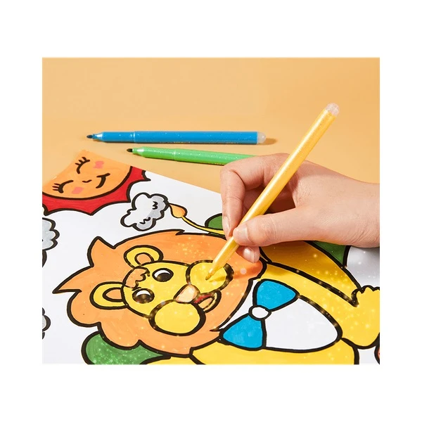 DELI GLITTER MARKERS PLASTIC BLISTER 12 COLORS COLOR WOW