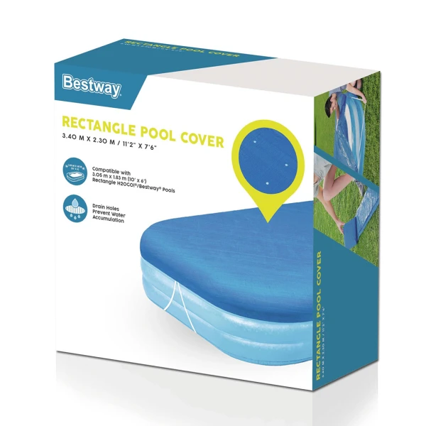 BESTWAY RECTANGLE POOL COVER 305X183 cm