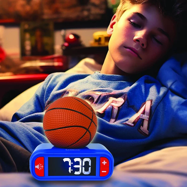 LEXIBOOK CHILDREN\'S TABLE CLOCK ALARM – BASKETBALL