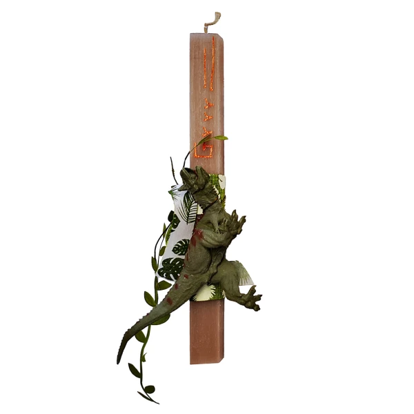 UNIKER HANDMADE CANDLE OLIVE DINOSAUR SMALL - 7 DESIGNS