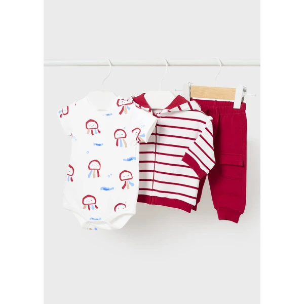MAYORAL JUMPSUIT 3 PIECES BODY RED MARS