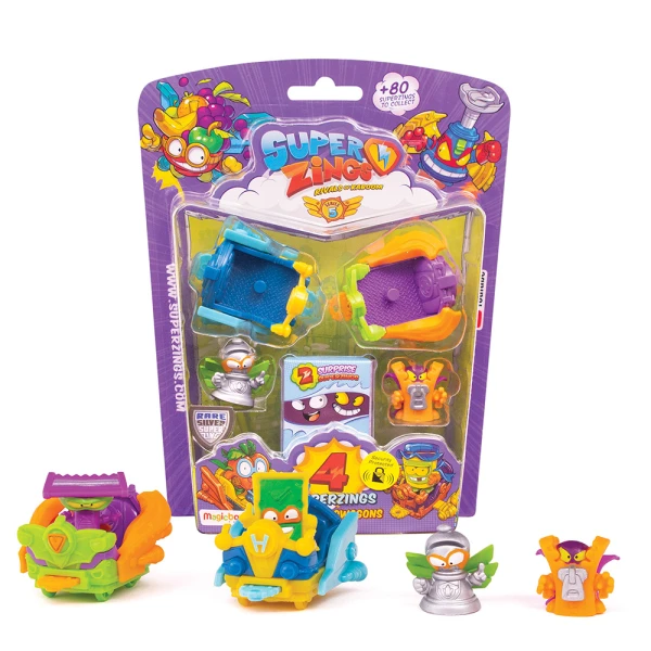SUPERZINGS SERIES 5 BLISTER 4 FIRUGES WITH ACCESSORIES FOR 3+ YEARS - 12 DESIGNS