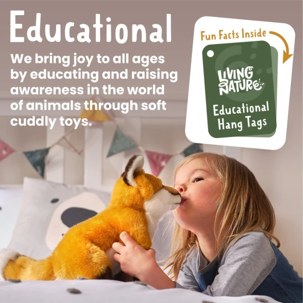 KEYCRAFT LITTLE LIVING NATURE PLUSH ANIMAL - 6 DESIGNS