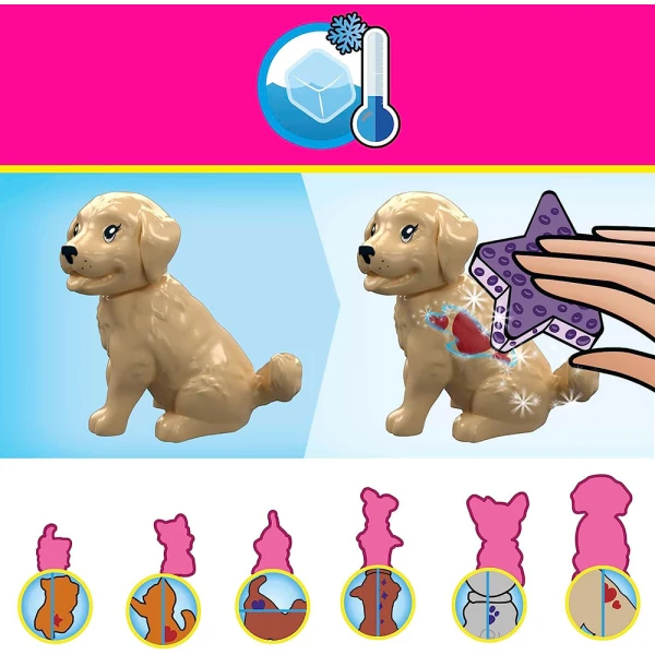 MEGA BARBIE COLOR REVEAL - TRAIN N WASH PETS 152 pcs