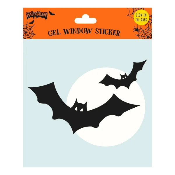 HALLOWEEN ΑΥΤΟΚΟΛΛΗΤΑ ΠΑΡΑΘΥΡΟΥ 20 εκ. GLOW IN THE DARK - 3 ΣΧΕΔΙΑ
