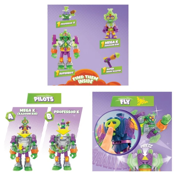 SUPERTHINGS SUPERBOT MICRO CREATURES WITH MEGA-K FIGURES FOR 3+ YEARS