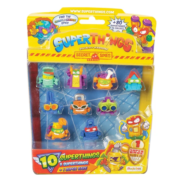 SUPERTHINGS SECRET SPIES BLISTER 9+1 COLLECTIBLE FIGURES FOR AGES 3+ - 4 DESIGNS