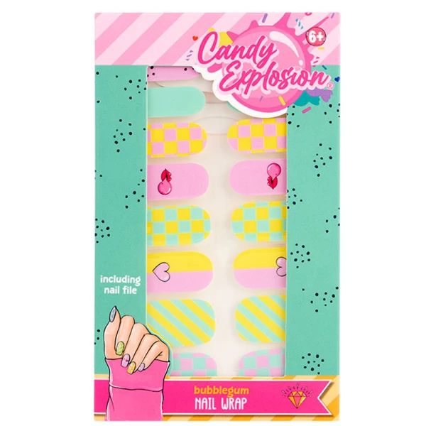 CREATE IT! CANDY EXPLOSION ΤΕΧΝΗΤΑ ΑΥΤΟΚΟΛΛΗΤΑ ΝΥΧΙΑ BUBBLEGUM