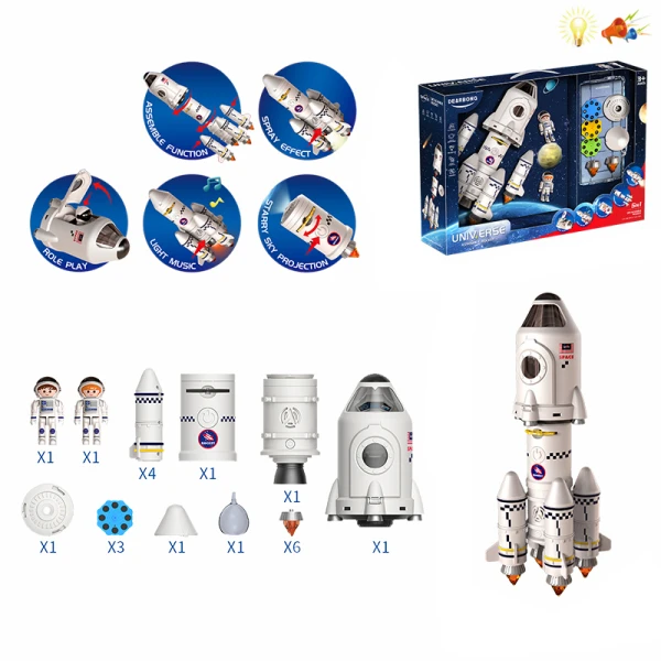 SPACE SET 5 IN 1 WITH LIGHTS SOUNDS & PROJECTOR