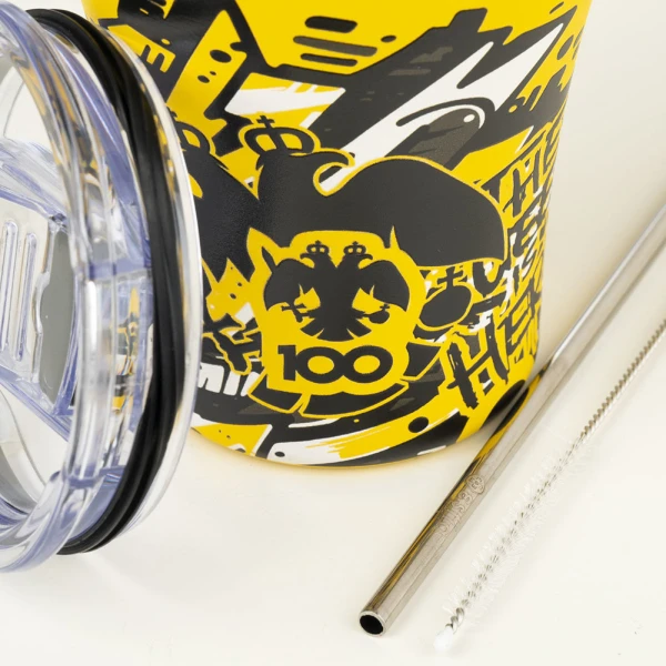 ESTIA HOME ART THERMAL COFFEE MUG 350ml - AEK THE QUEEN IS HERE