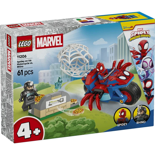 LEGO® MARVEL SPIDEY AND HIS AMAZING FRIENDS ΣΠΑΙΝΤΙ ΜΕ ΤΗ ΜΟΤΟΣΙΚΛΕΤΑ ΤΟΥ VS. ΡΑΙΝΟ
