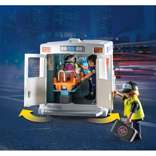 PLAYMOBIL CITY ACTION ΑΣΘΕΝΟΦΟΡΟ ΜΕ ΔΙΑΣΩΣΤΕΣ 