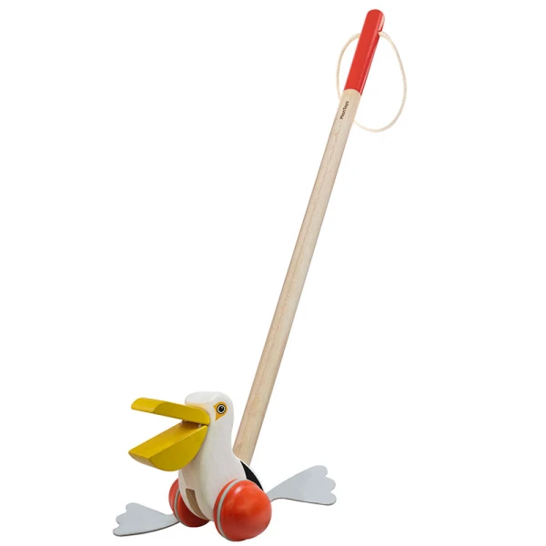 PLAN TOYS ΞΥΛΙΝΟΣ ΠΕΛΕΚΑΝΟΣ ΠΟΥ ΚΙΝΕΙΤΑΙ