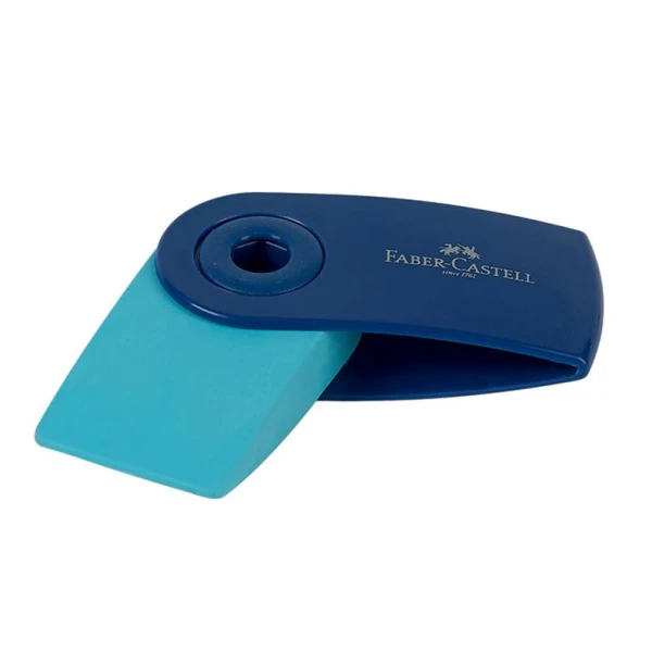 FABER-CASTELL ΓΟΜΑ MINI SLEEVE ΔΙΧΡΩΜΗ - 3 ΧΡΩΜΑΤΑ