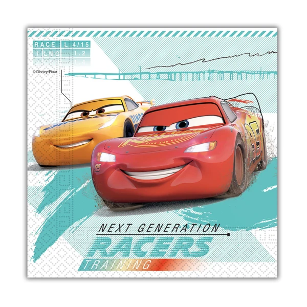 3ply PAPER NAPKINS 33X33 cm 20 pcs CARS HIGH SPEED