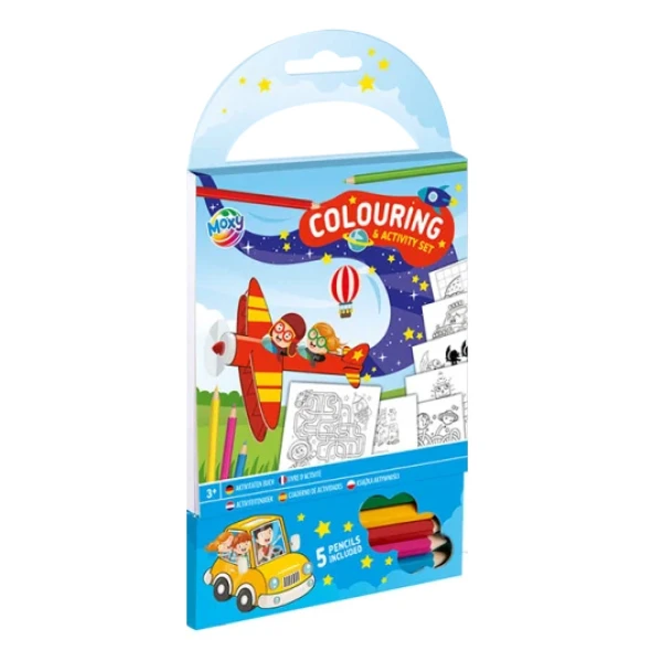 BOOK COLORING SET WITH PAINTS - 2 DESIGNS