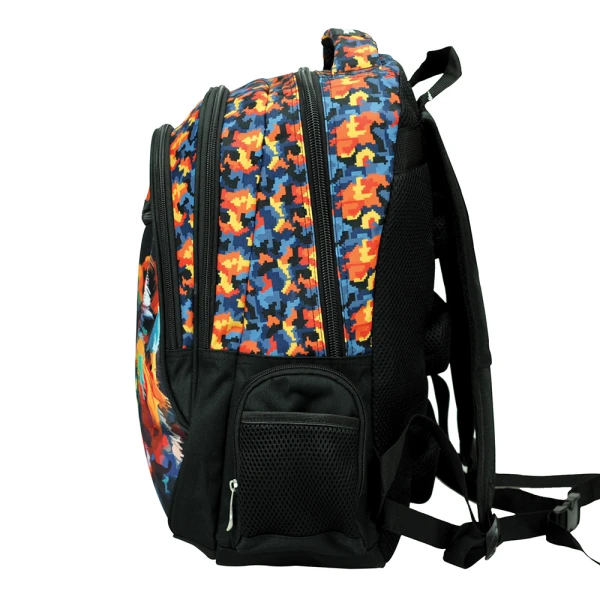 BACK ME UP OVAL BACKPACK NO FEAR COLORED WOLF