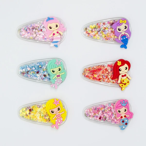 HAIR CLIPS CLICK-CLACK WITH MERMAIDS - 6 DESINGS
