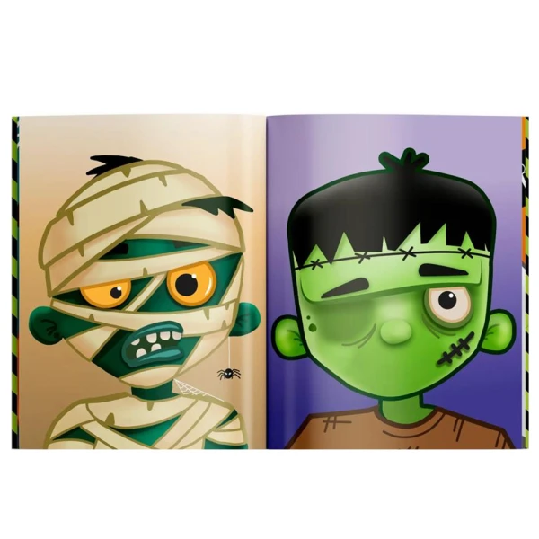 HALLOWEEN ΒΙΒΛΙΟ ΜΕ ΑΥΤΟΚΟΛΛΗΤΑ MAKE A FACE
