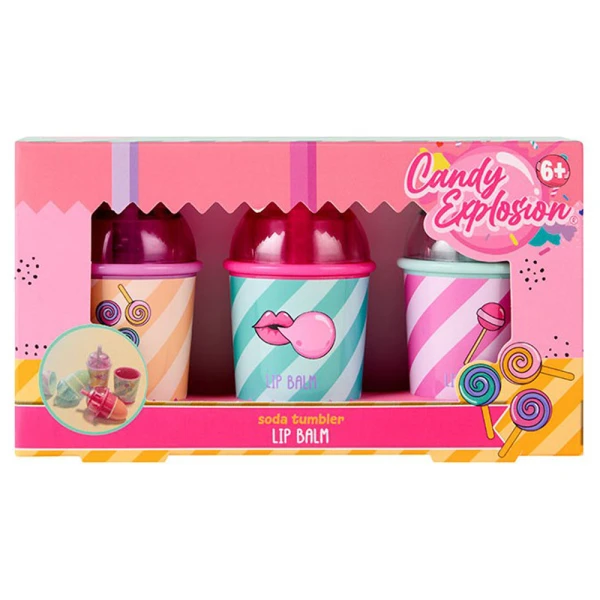CREATE IT! CANDY EXPLOSION ΣΕΤ LIP BALM 3 τεμ. ΠΟΤΗΡΑΚΙ