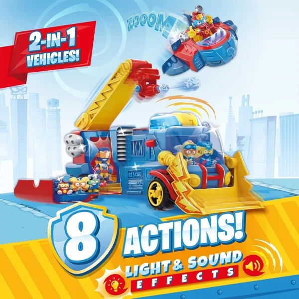 SUPERTHINGS VEHICLE WITH LIGHTS AND SOUNDS 2 IN 1 RESCUE TRUCK FORS AGES 3+