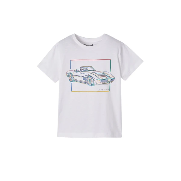 MAYORAL SHORT SLEEVES BLOUSE CAR WHITE