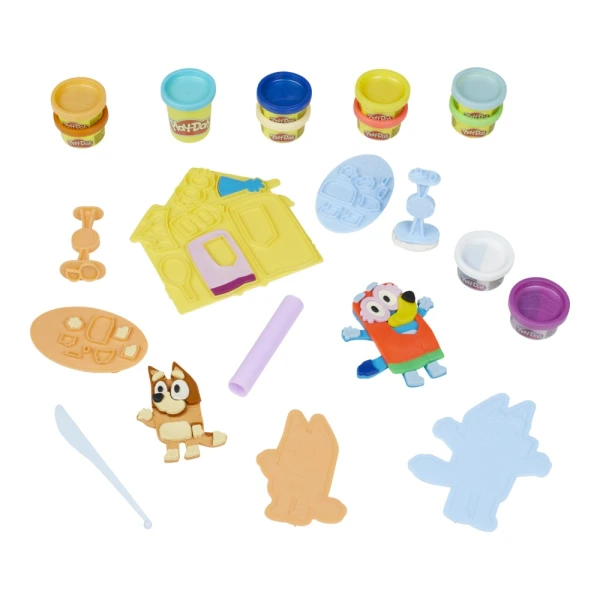 PLAY-DOH SET BLUEY MAKE AND MASH COSTUMES