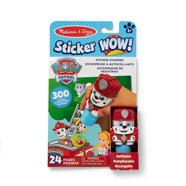 MELISSA & DOUG STICKER WOW ΑΥΤΟΚΟΛΛΗΤΑ ΣΥΛΛΟΓΗ PAW PATROL - 3 ΣΧΕΔΙΑ
