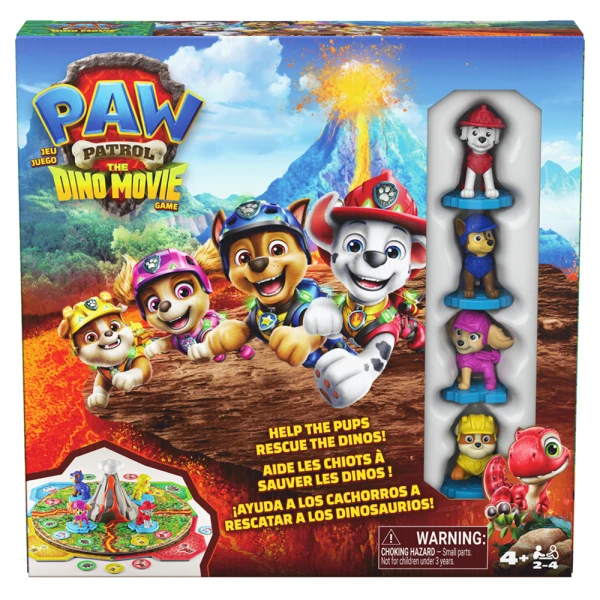 PAW PATROL DINO MOVIE BOARD GAME HELP THE PUPS RESCUE THE DINOS