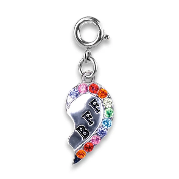 CHARM IT SILVER BFF BROKEN HEART CHARM