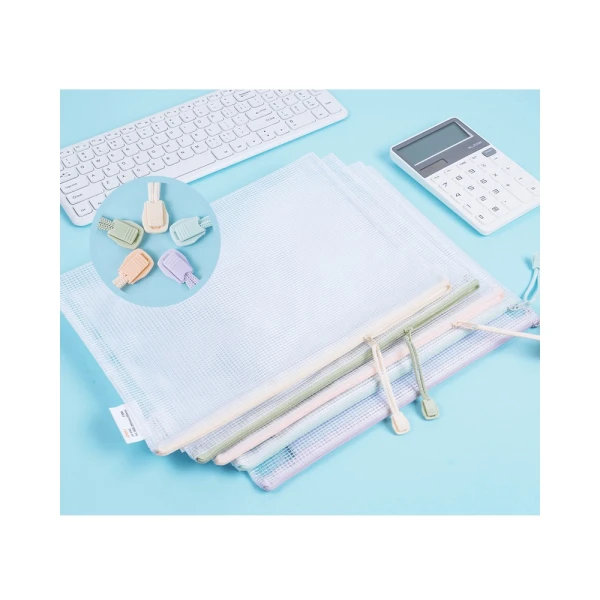 DELI COLORFUL ZIPPER PVC FOLDER A4 - 5 COLORS