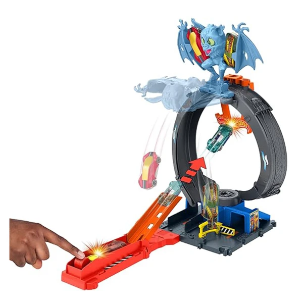 HOT WHEELS CITY TRACKS WITH BEASTS - BAT LOOP ATTACK