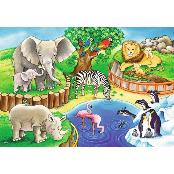 RAVENSBURGER ΠΑΖΛ 2X12 τεμ. ΖΩΟΛΟΓΙΚΟΣ ΚΗΠΟΣ