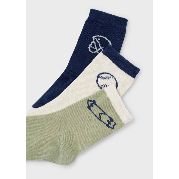 MAYORAL SET 3 SOCKS DINOS PISTACHIO 