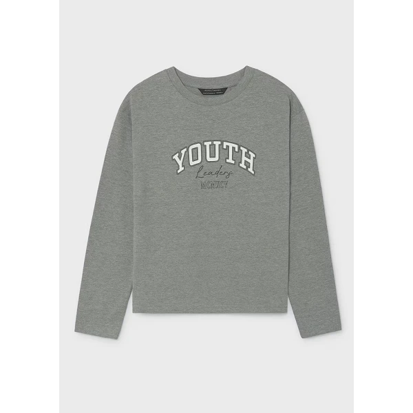 MAYORAL T-SHIRT LONG SLEEVES BASIC DARK GREY