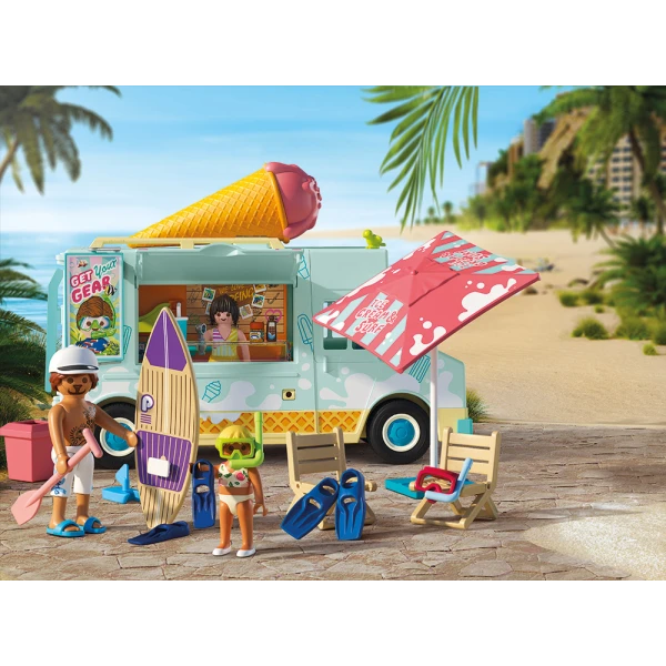 PLAYMOBIL MY LIFE ICE CREAM TRUCK WITH SURF SHOP
