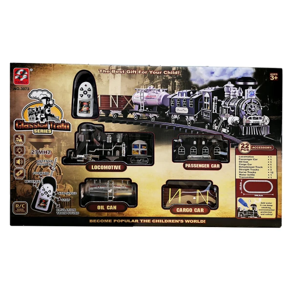 REMOTE CONTROLLED TRAIN WITH SMOKE LIGHTS & SOUNDS 27MHz