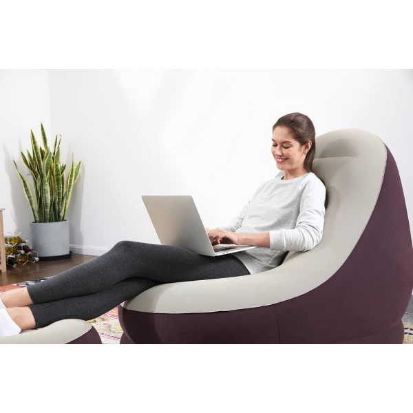 BESTWAY INFLATABLE 121X100X86 cm COMFORT CRUISER LOUNGE BORDEAUX