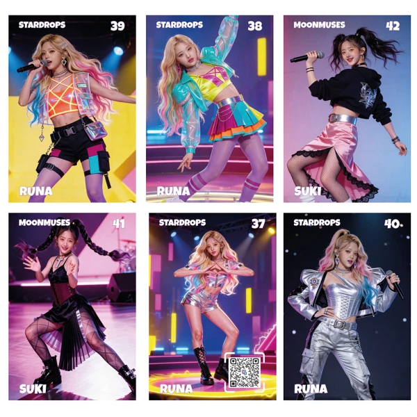 Κ-POP STARS COLLECTIBLE CARDS WITH UNIQUE CHOREOGRAPHIES