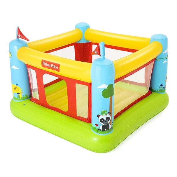 BESTWAY FISHER PRICE ΦΟΥΣΚΩΤΟ ΤΡΑΜΠΟΛΙΝΟ BOUNCETASTIC 175X173X135 εκ.