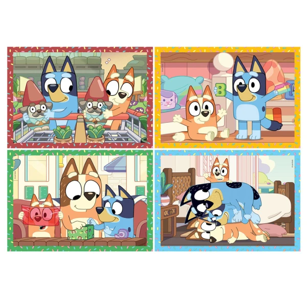 CLEMENTONI ΠΑΙΔΙΚΟ ΠΑΖΛ 4 ΣΕ 1 SUPER COLOR BLUEY 12-16-20-24 ΤΜΧ