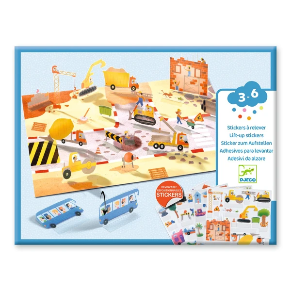 DJECO I CREATE 3D IMAGES WITH STICKERS – VEHICLES