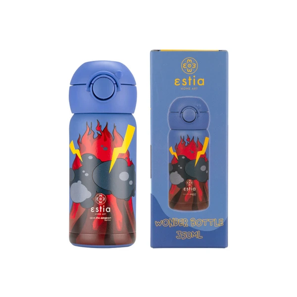 ESTIA HOME ART ΘΕΡΜΟΣ ΠΑΙΔΙΚΟ WONDER BOTTLE 350ml - LAVA SPLASH