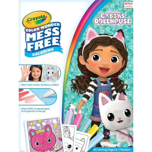CRAYOLA COLOR WONDER GABBY\'S DOLLHOUSE COLORING SET