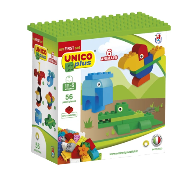 UNICO PLUS BRICKS 6 ANIMALS 56 pcs
