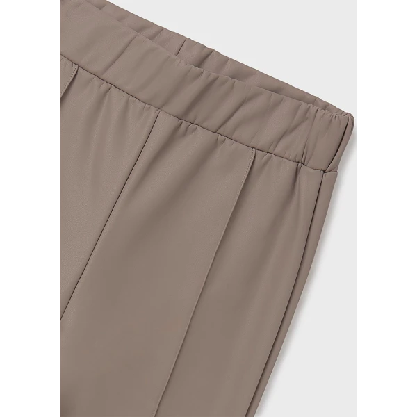 MAYORAL LEGGINGS PU FLARED LIGHT BROWN