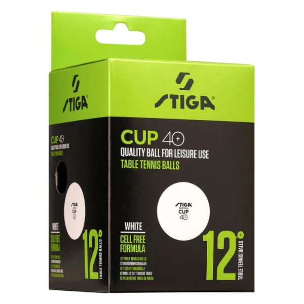 STIGA ΜΠΑΛΕΣ ΠΙΝΓΚ-ΠΟΝΓΚ CUP ABS 12-pack WHITE