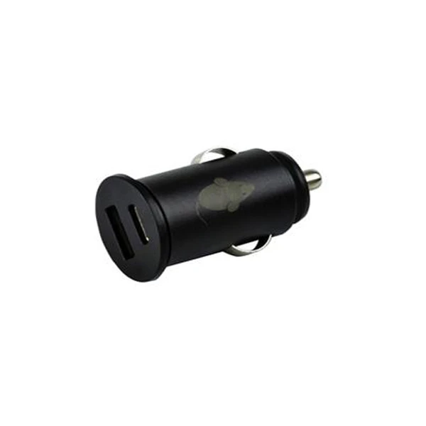 GREEN MOUSE ΔΙΠΛΟΣ ΦΟΡΤΙΣΤΗΣ ΑΥΤΟΚΙΝΗΤΟΥ USB/USB-C 2,4A ΜΑΥΡΟ